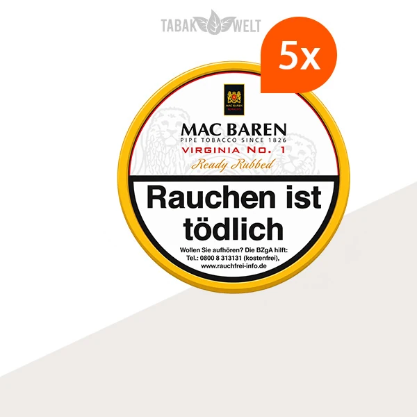 Mac Baren Virginia No. 1 Pfeifentabak – 5 Dosen