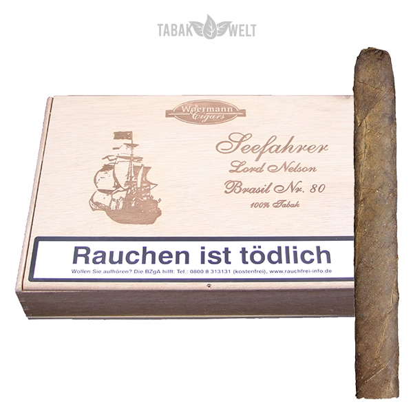 Woermann Cigars Seefahrer Zigarren Lord Nelson Brasil No. 80
