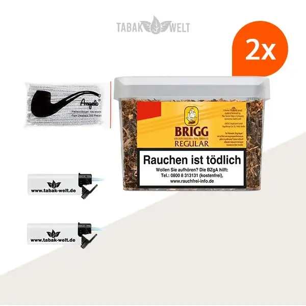 brigg-regular-pfeifentabak-2x-eimer-mit-pfeifenreiniger