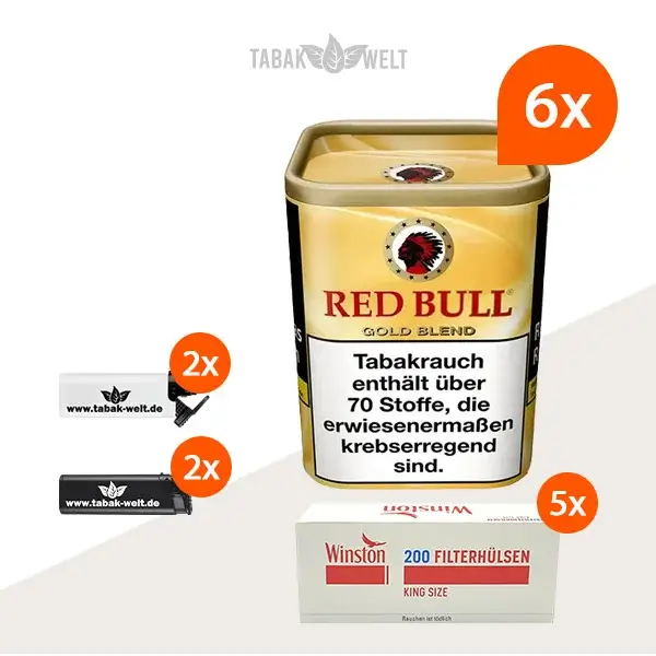 red-bull-gold-blend-feinschnitt-tabak-6x-dose-mit-1000-filterhuelsen