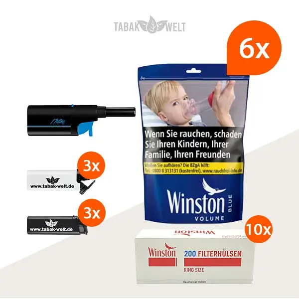 winston-blue-volumentabak-6x-beutel-mit-2000-king-size-filterhuelsen