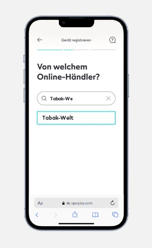 iqos registrieren haendler waehlen