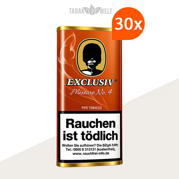 Exclusiv Mixture No. 4 Pfeifentabak Cavendish – 30x Pouch