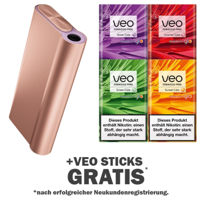 Die Glo Hyper Air in Rose Gold im Angebot mit veo Sticks nach Neukundenregistrierung