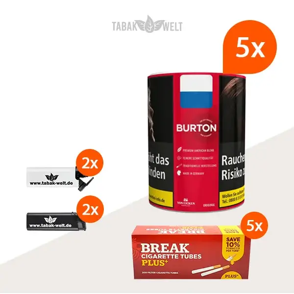burton-original-feinschnitt-tabak-5x-dose-mit-1000-plus-huelsen burton-original-feinschnitt-tabak-5x-dose-mit-1000-plus-huelsen