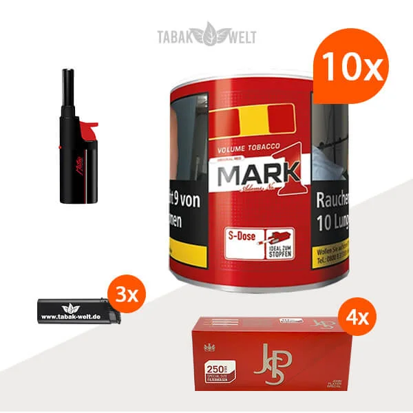 mark-1-original-red-volumentabak-s-10x-dose-mit-1000-special-size-huelsen-und-stabfeuerzeug
