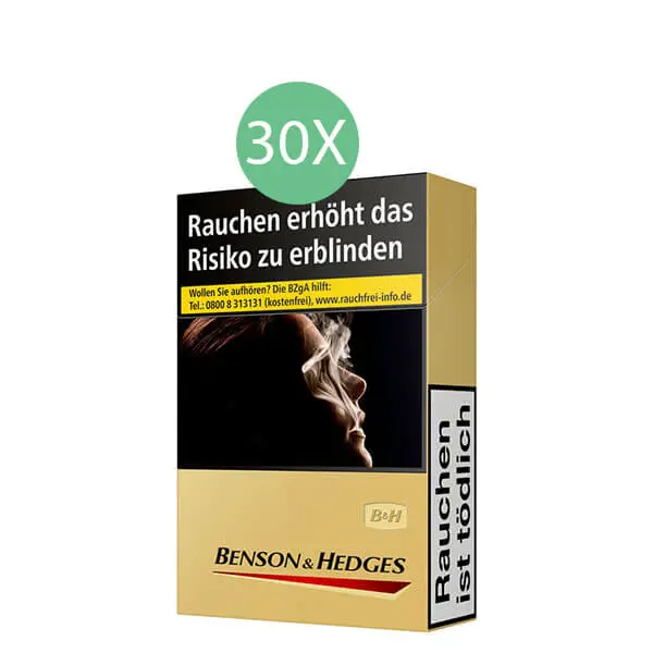 30 Benson Zigaretten mit Zubehör