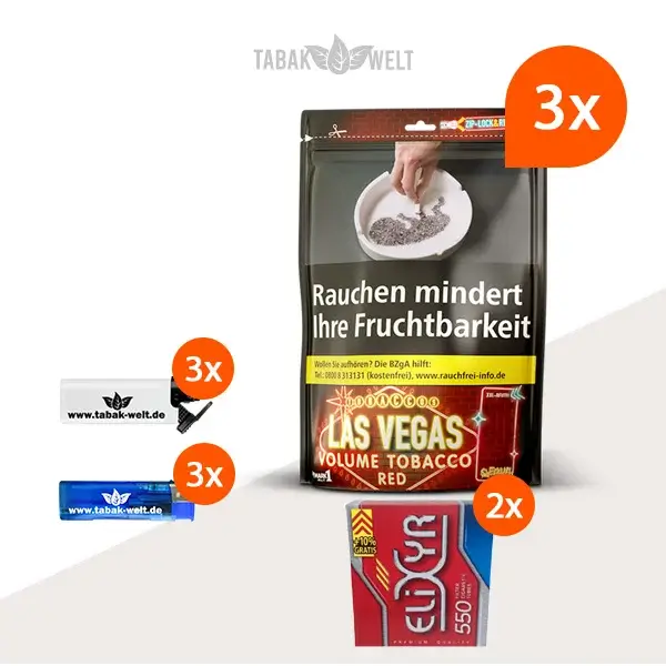 las-vegas-red-volumentabak-3x-beutel-mit-1100-filterhuelsen