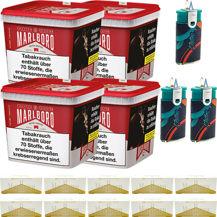 Marlboro Crafted Selection 4 x 200g mit 2000 King Size Hülsen