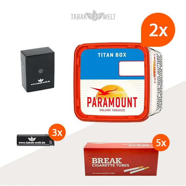 paramount-volumentabak-2x-titan-box-mit-1000-huelsen-und-etui