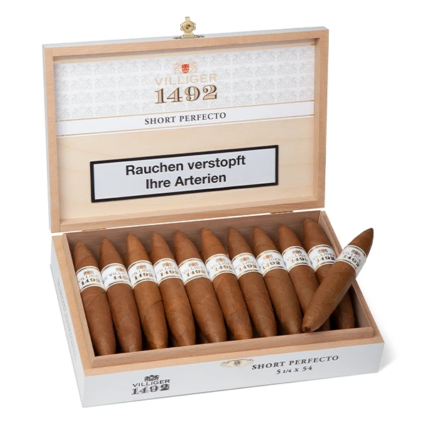 VILLIGER 1492 Zigarren Short Perfecto Kiste offen