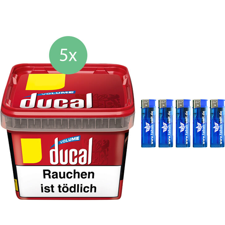 Ducal Tabak 5 x 195g mit Feuerzeugen