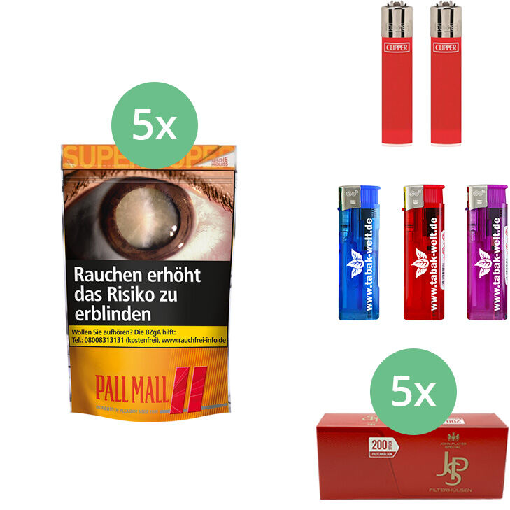 Pall Mall Allround Red 5 x Super Beutel mit 1000 JPS Hülsen