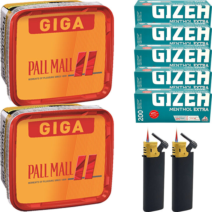 Pall Mall Allround Red 2 x 235g mit 1000 Menthol Extra Hülse