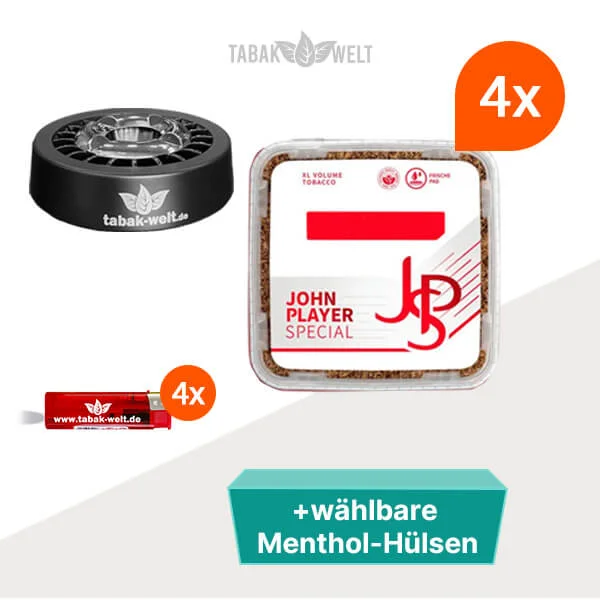 John Player Volumentabak 4x Eimer mit wählbaren Menthol Filterhülsen John Player Volumentabak 4x Eimer mit wählbaren Menthol Filterhülsen