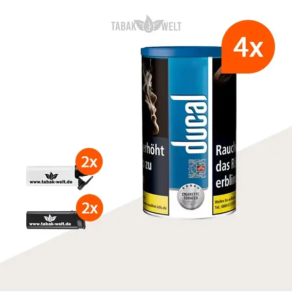 ducal-blau-feinschnitt-tabak-4x-dose-mit-feuerzeugen