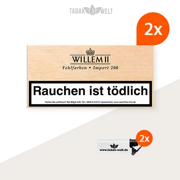 Willem II Fehlfarben Zigarillos Import 200 Sumatra 2x Kiste Willem II Fehlfarben Zigarillos Import 200 Sumatra 2x Kiste