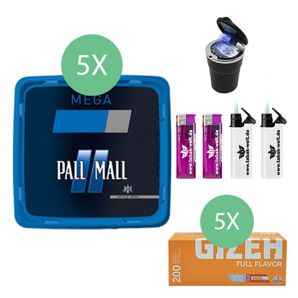 5 x pall mall blau eimer mit auto aschenbecher