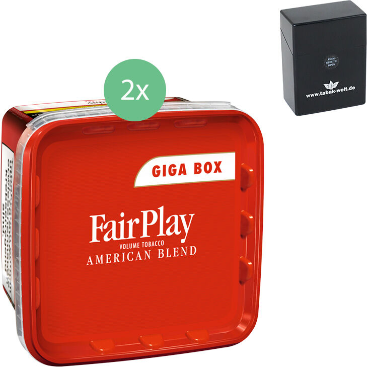 Fair Play Volumentabak Giga Box 2 x 315g mit Zigarettenbox 