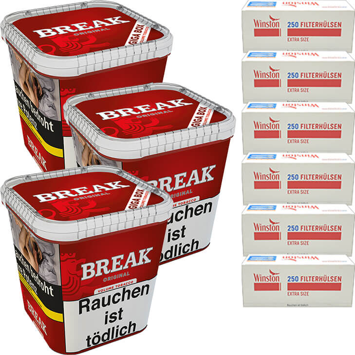 Break Original 3 x 215g mit 1500 Extra Size Hülsen