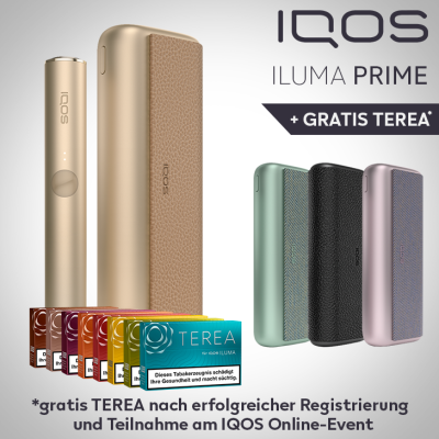 Die IQOS Iluma Prime im Neukunden Angebot in der Farbe Gold Khaki