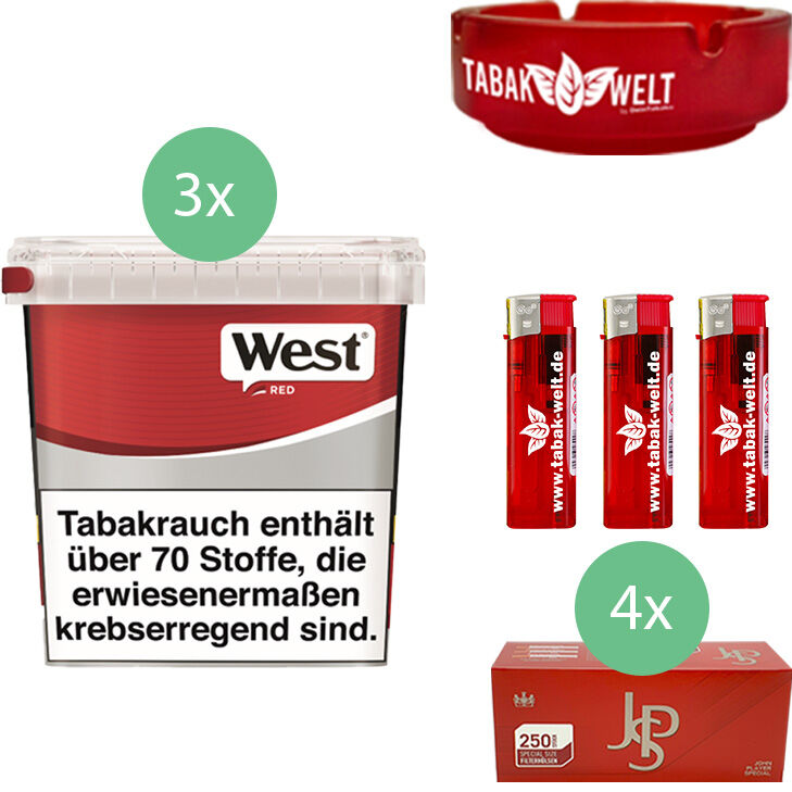 West Red 3 x 190g mit 1000 Special Size Hülsen