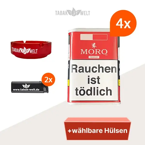 moro-red-feinschnitt-tabak-4x-dose-mit-waehlbaren-huelsen