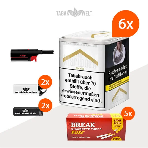 marlboro-gold-feinschnitt-tabak-6x-dose-mit-feuerzeugen-und-1000-filterhuelsen