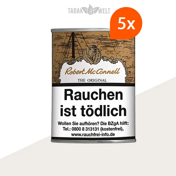 Robert McConnell Original Maduro Pfeifentabak 5x Box