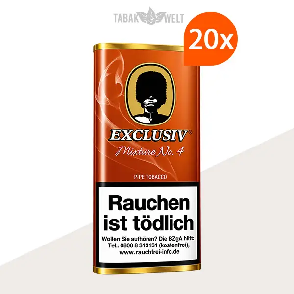 Exclusiv Mixture No. 4 Pfeifentabak Cavendish – 20x Pouch