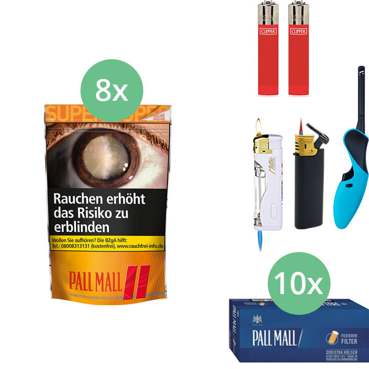 Pall Mall Allround Red 8 X 165G Mit 2000 Xtra Hülsen