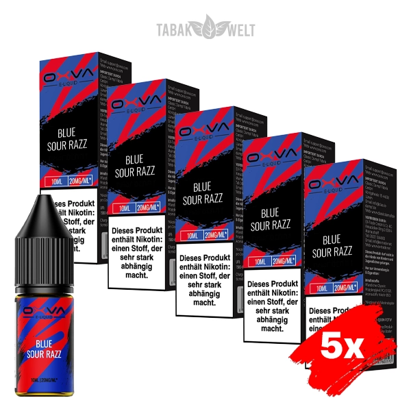 5x Oxva E-Liquid Blue Sour Razz Nikotinsalz 20 mg 5x Oxva E-Liquid Blue Sour Razz Nikotinsalz 20 mg