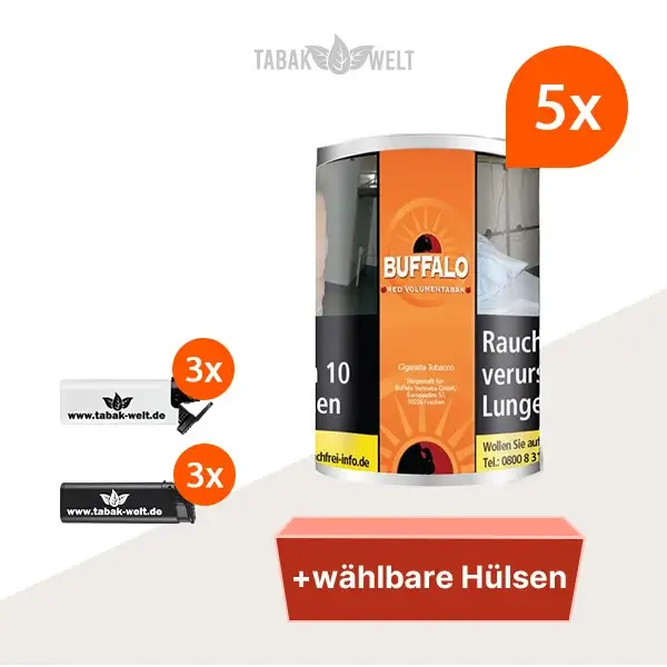 buffalo-red-volumentabak-5x-dose-mit-waehlbaren-huelsen buffalo-red-volumentabak-5x-dose-mit-waehlbaren-huelsen