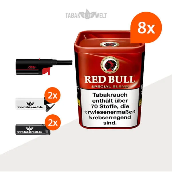 red-bull-special-blend-feinschnitt-tabak-8x-dose-mit-stabfeuerzeug
