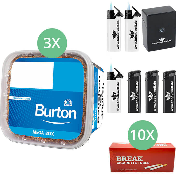 Burton Blue 3 x Mega Box mit 2000 Hülsen