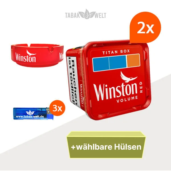 Winston Volumentabak 2 x Titan Box mit wählbaren Hülsen