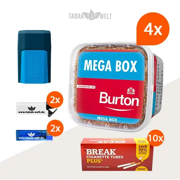 burton-red-volumentabak-4x-mega-box-mit-2000-plus-huelsen-und-etui burton-red-volumentabak-4x-mega-box-mit-2000-plus-huelsen-und-etui