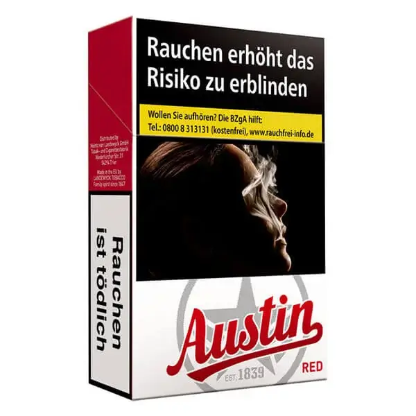 Die Austin Zigaretten rot in L