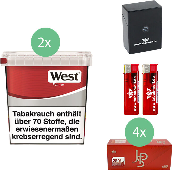 West Red 2 x 190g mit 1000 Special Size Hülsen