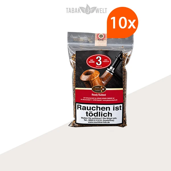 No Name No. 3 Ready Rubbed Kleiner Pfeifentabak – 10 Beutel