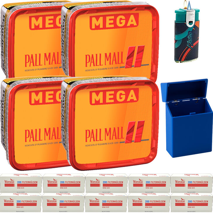 Pall Mall Allround Red 4 x 120g mit 2000 King Size Hülsen