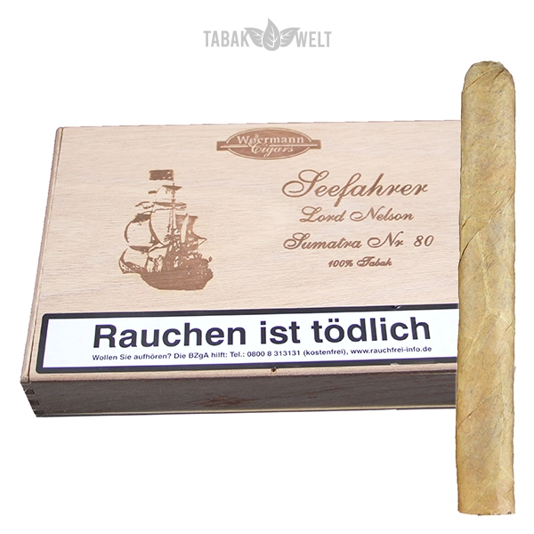 Woermann Cigars Seefahrer Zigarren Lord Nelson Sumatra No. 80