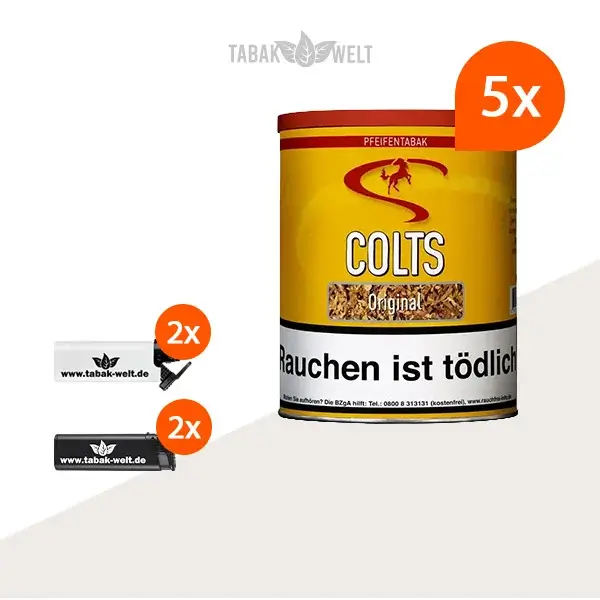 colts-original-pfeifentabak-5x-dose-mit-feuerzeuge