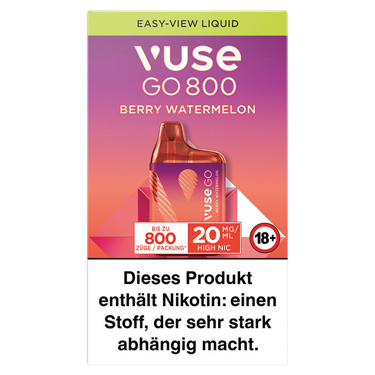 Vuse GO 800 Berry Watermelon 20 mg Einweg E-Zigarette 