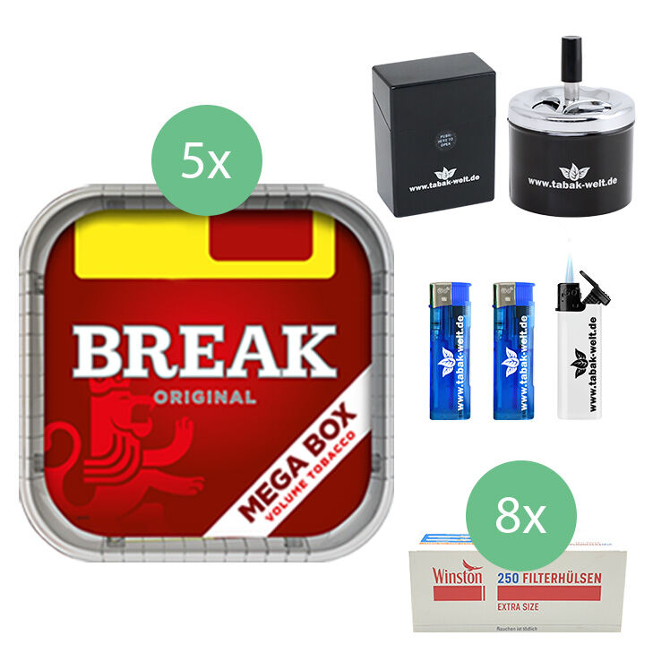 Break Original 5 x Mega Box mit 2000 Extra Filterhülsen 