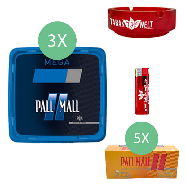 3 x pall mall blau volumentabak 1000 pall mall allround hülsen