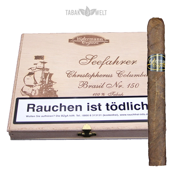 Woermann Cigars Seefahrer Zigarren Christopherus Columbus Brasil No. 150 Klein