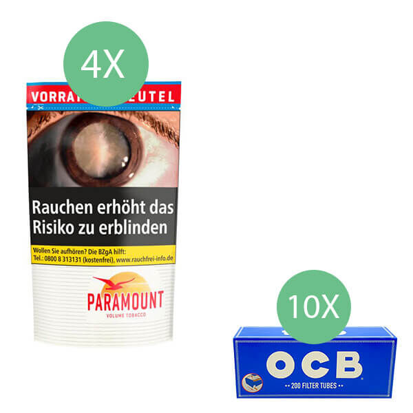 Paramount Tabak Beutel mit 2000 Ocb Hülsen