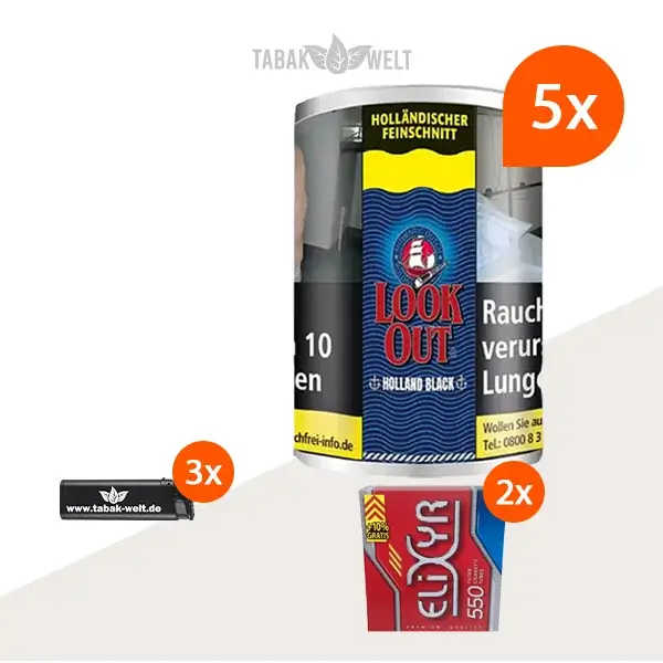 look-out-holland-black-feinschnitt-tabak-5x-dose-mit-1100-huelsen