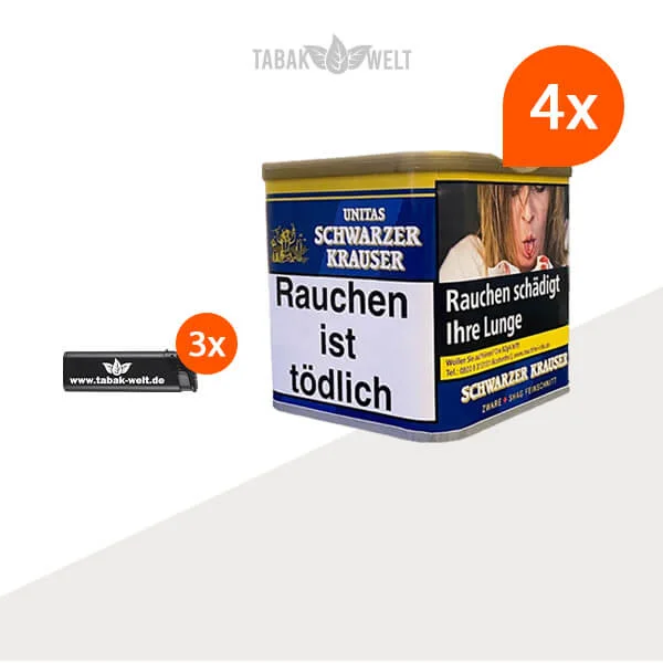 schwarzer-krauser-feinschnitt-tabak-4x-dose-mit-feuerzeugen